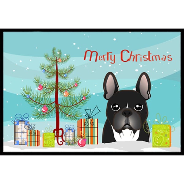Carolines Treasures Christmas Tree and French Bulldog Indoor or Outdoor Mat- 18 x 27 BB1599MAT - main